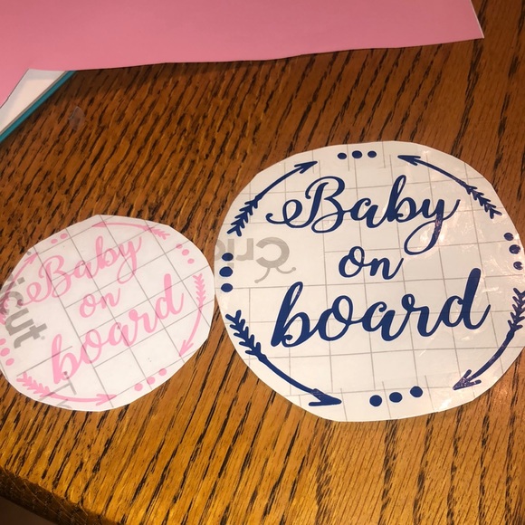 Cricut Other - baby on board stickers!